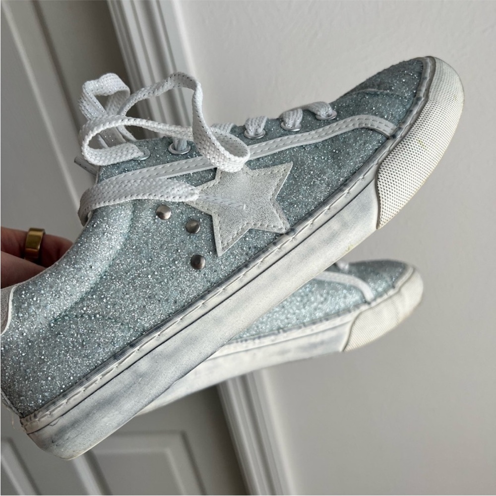 Corkys silver sneaker worn once!